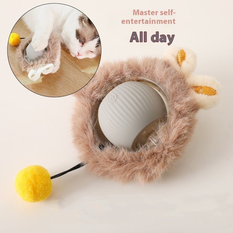 Plush Cat Roller Toy Ball