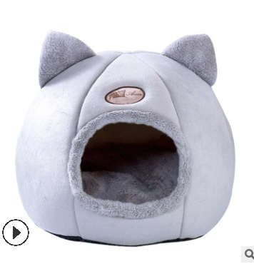 Plush Arctic Velvet Cat Bed