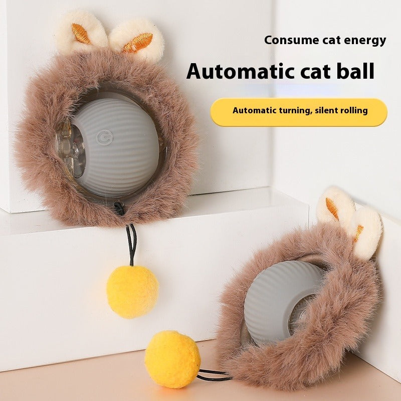 Plush Cat Roller Toy Ball