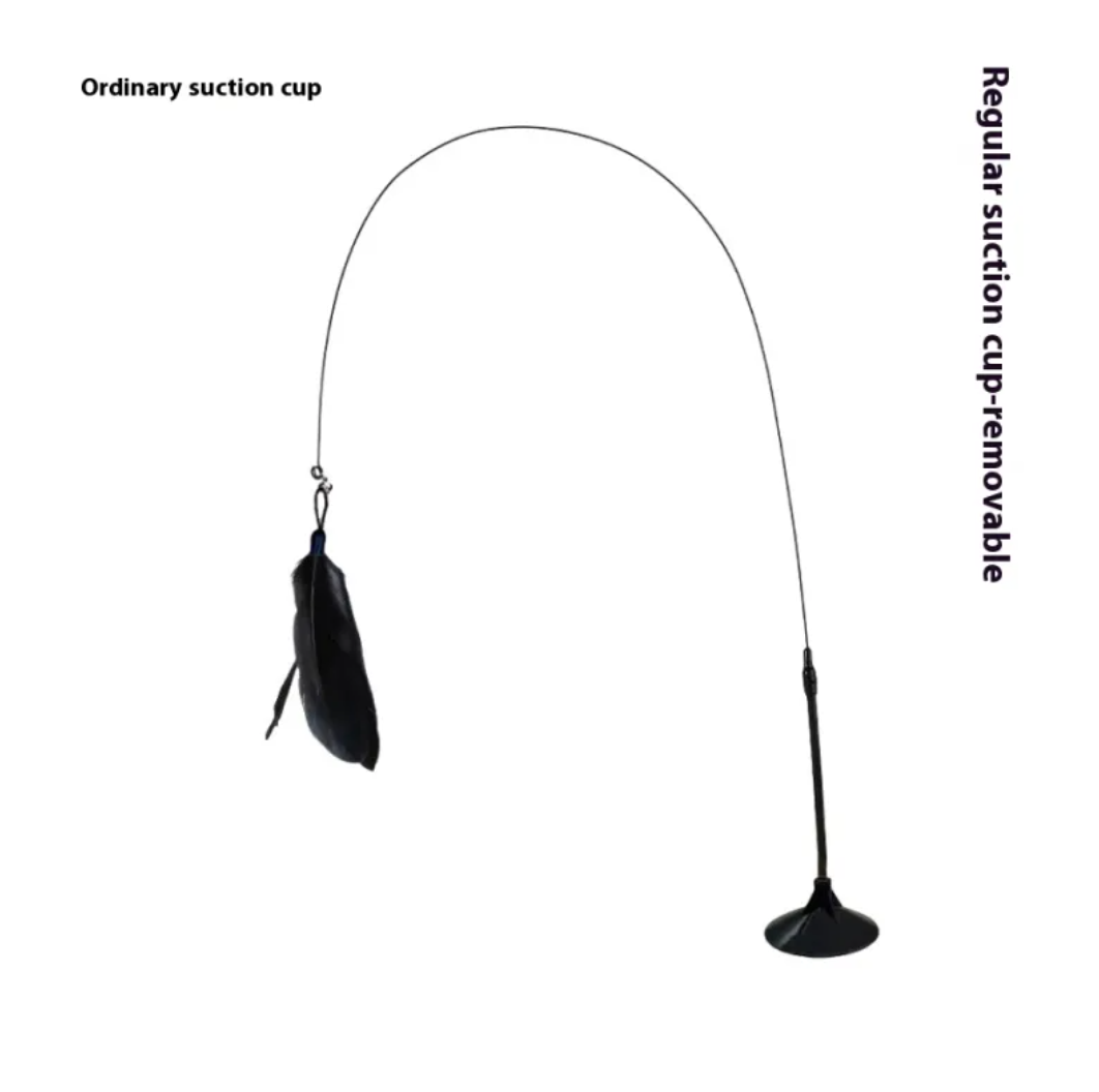 Bell & Feather Suction Cat Toy