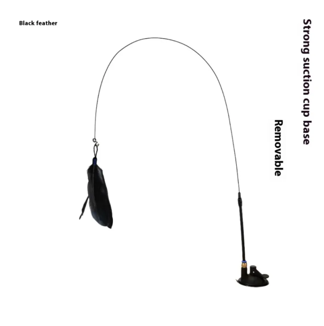 Bell & Feather Suction Cat Toy